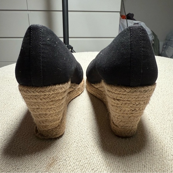 J. Crew Black and Tan Wedge Espadrilles - Picture 6 of 7